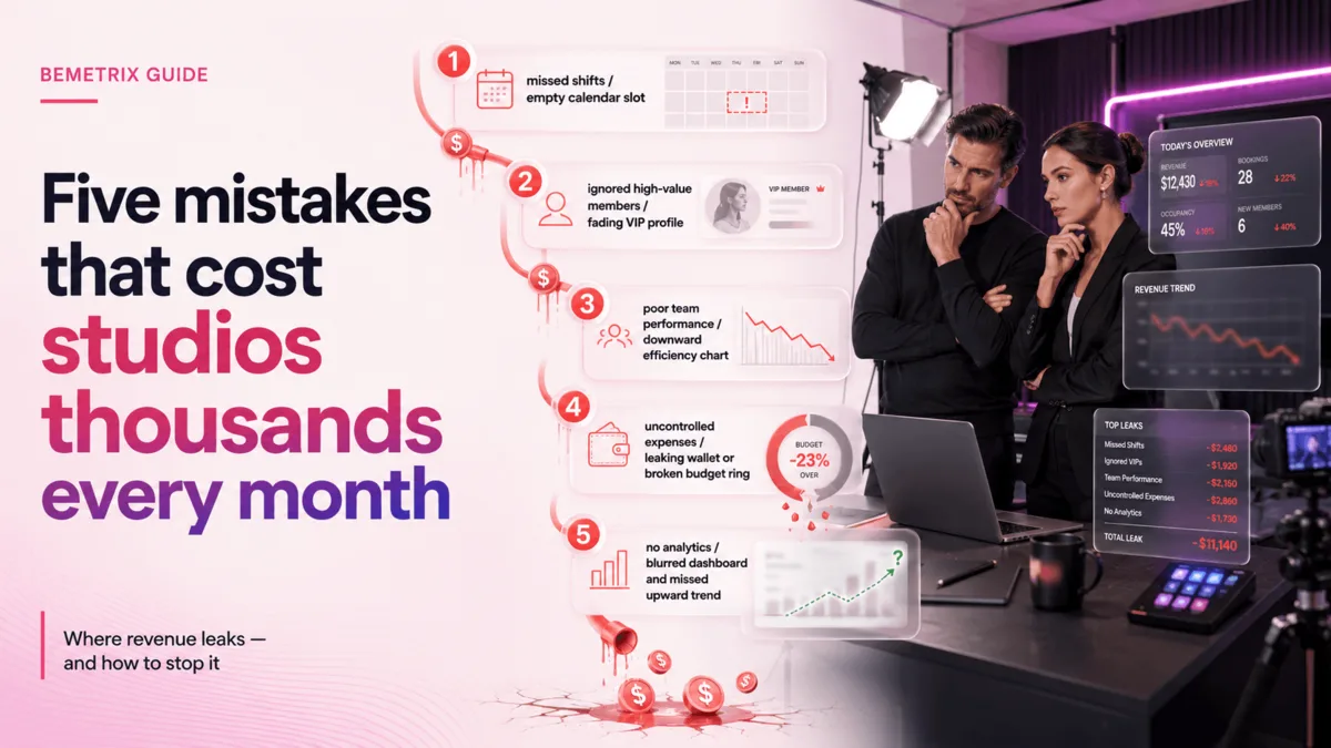 Five mistakes that cost studios thousands every month